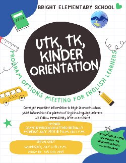 UTK, TK, K Orientation Mtg